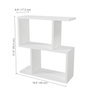 Hanah Home Mesa Auxiliar Karinus White, Estilo Escandinavo, Tablero Melamina, 18mm, 50x55.4x17.5cm, Blanco